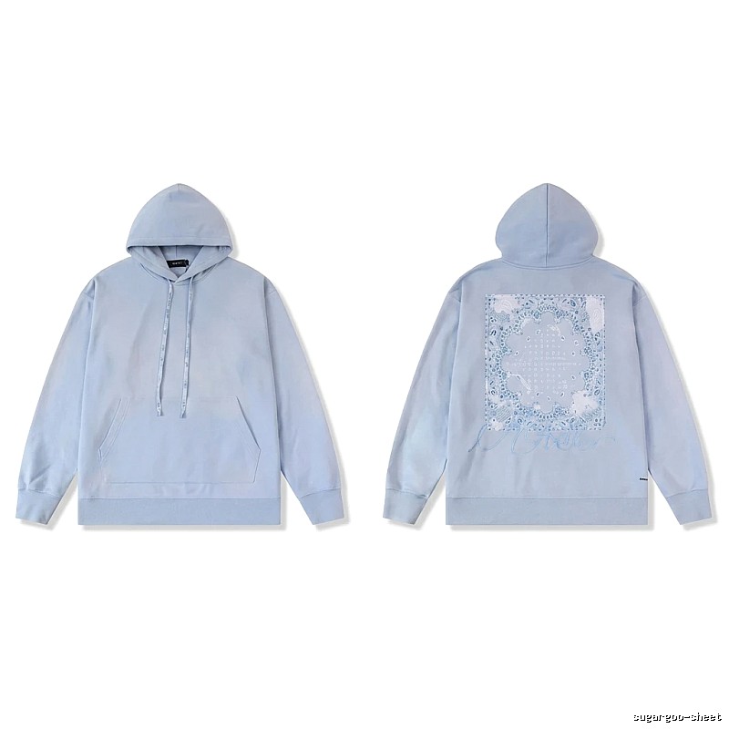 AMIRI Paisley Casual Light Blue Sweatshirt