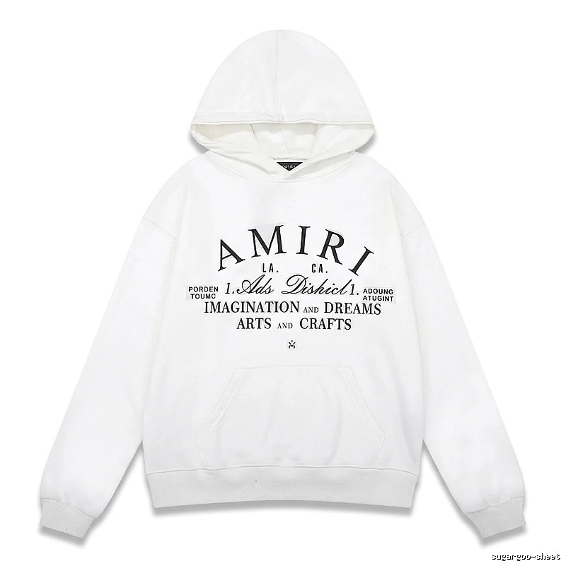 AMIRI retro-style white hoodie