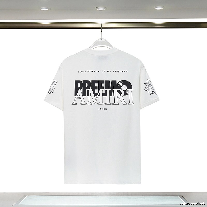 Amiri Sport Graphic T-shirt White Blue Amiri for Warm Weather