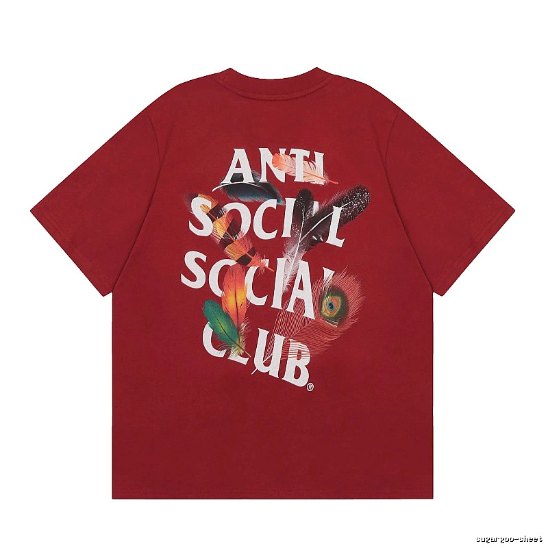 Anti Social Social Club Logo Detail Logo T-shirt Black Orange Anti with Relaxed Feel