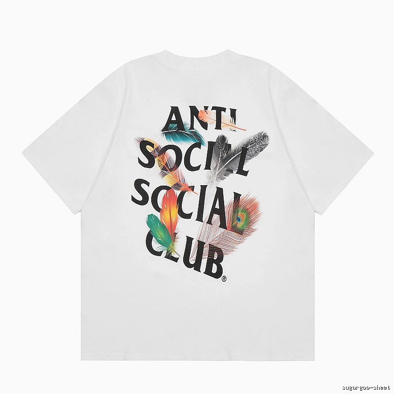 Anti Social Social Club Statement Logo T-shirt Black Orange Anti for Easy Pairing
