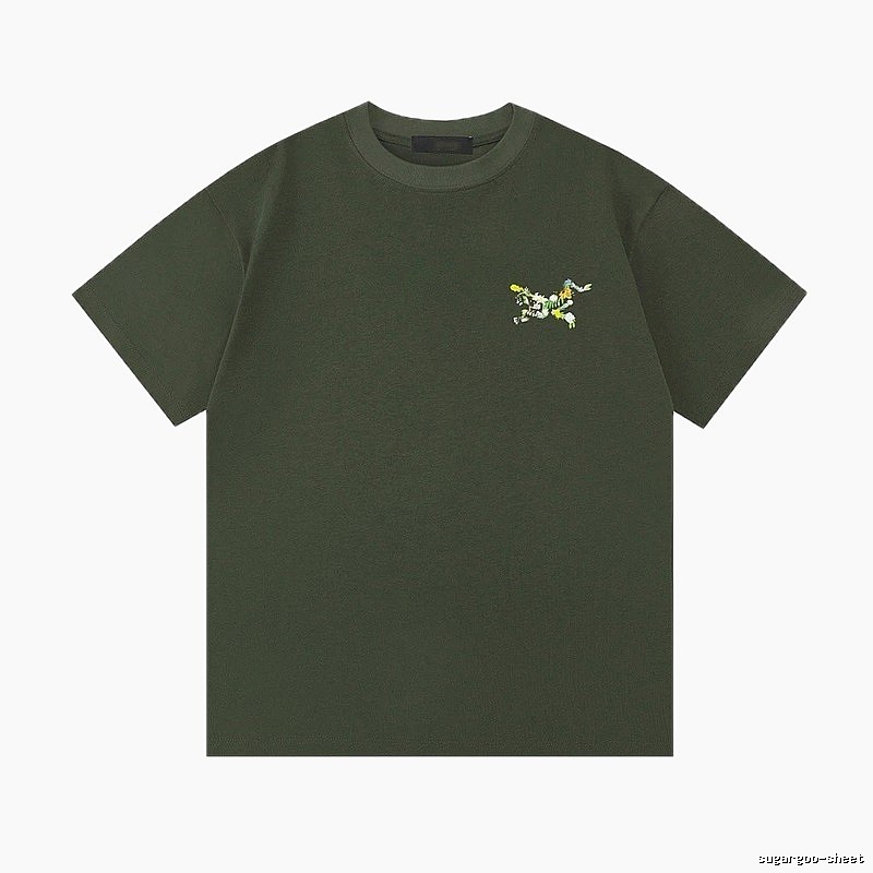 Arc'teryx Floral Logo Outdoor-style Army Green T-Shirt
