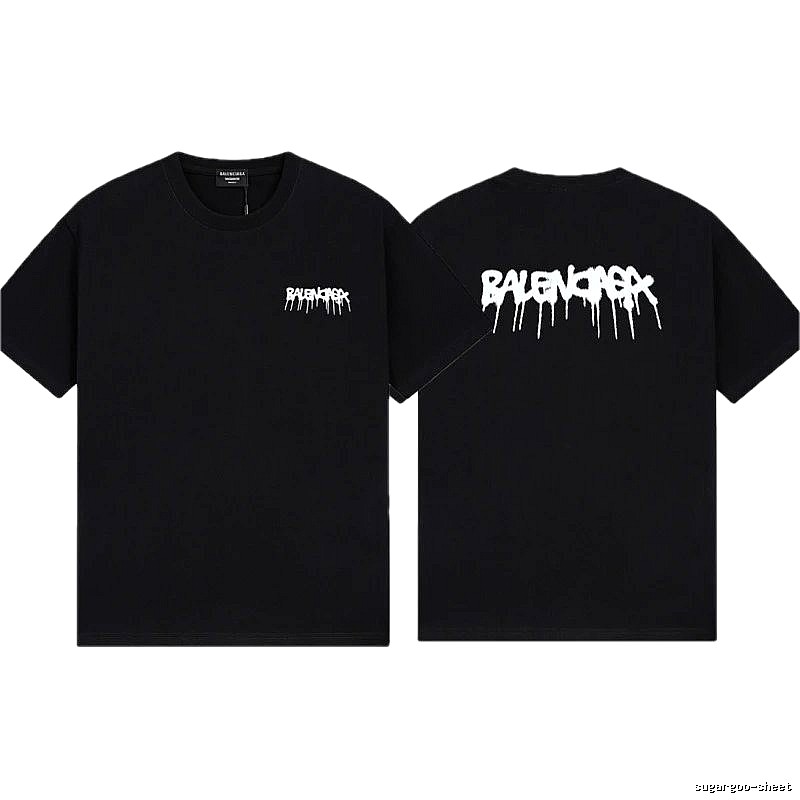 Balenciaga Graffiti Street Style Black T-Shirt