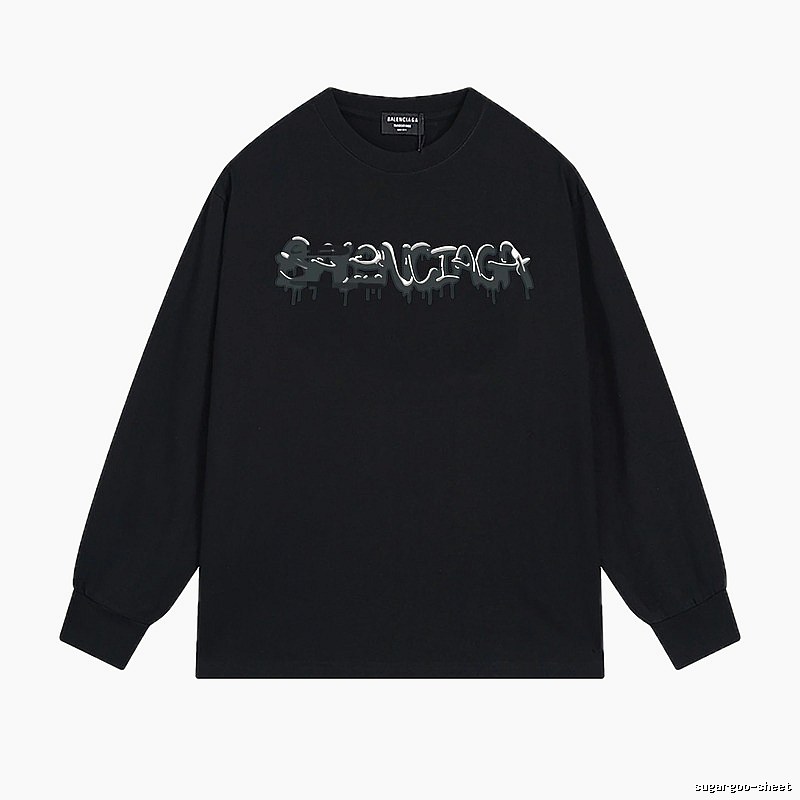 Balenciaga graffiti-style black long-sleeve