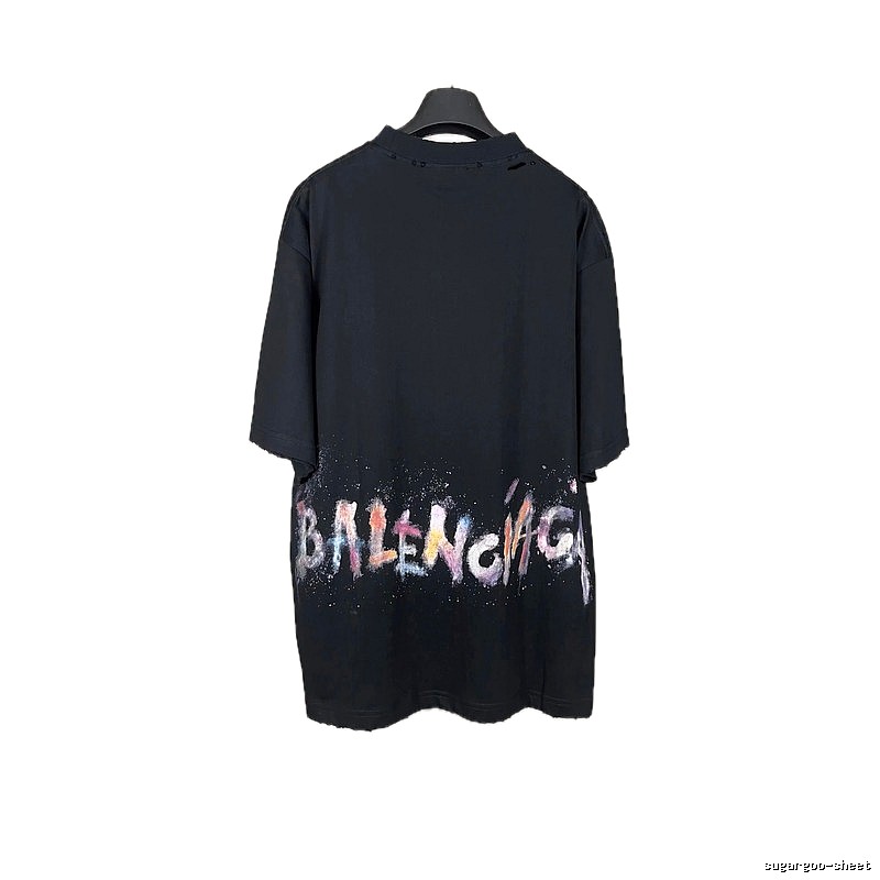 Balenciaga graffiti-style black T-shirt
