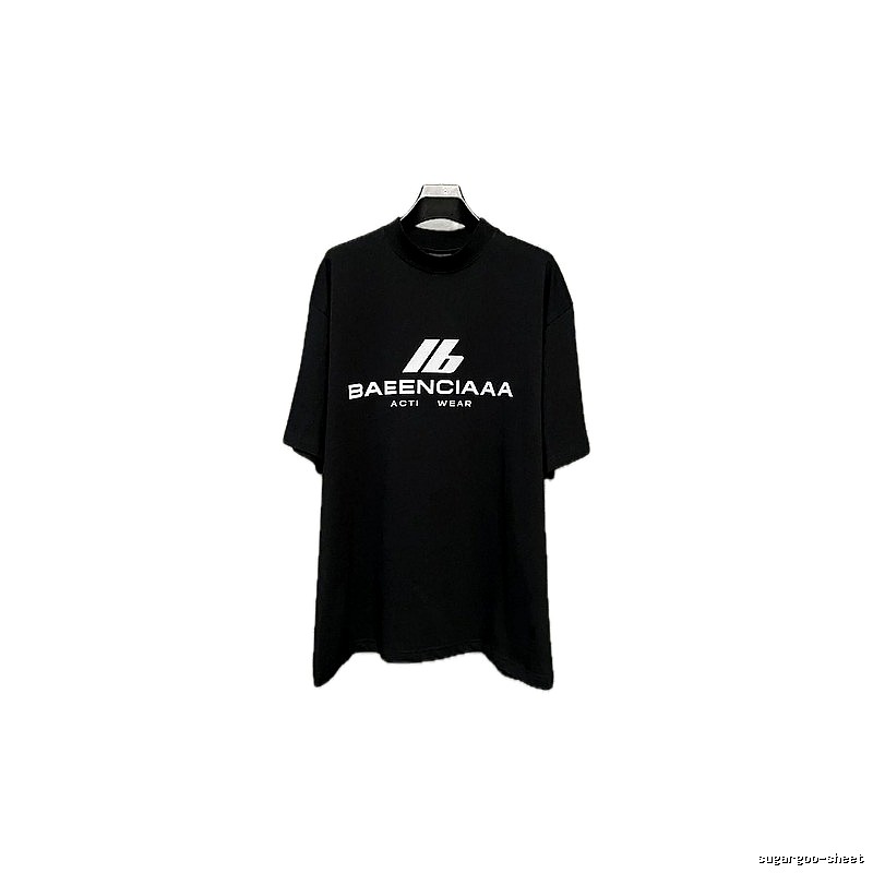 Balenciaga letter-style black T-shirt