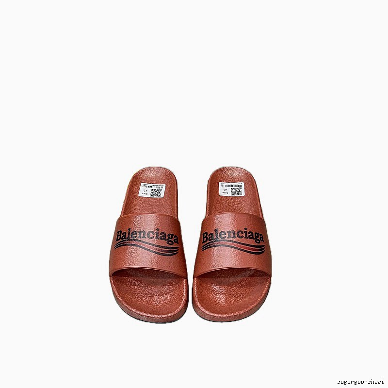 Balenciaga Printed Casual Red-Brown Slippers