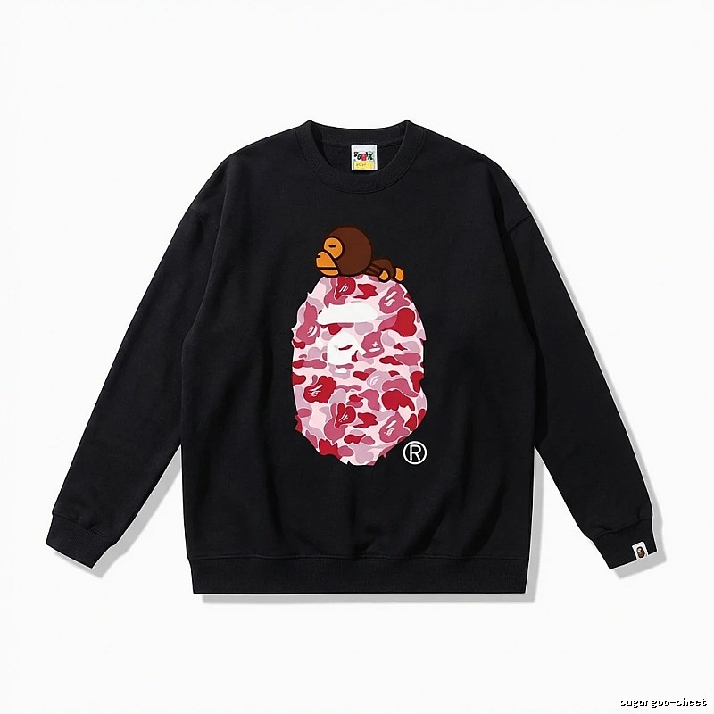 Bape Ape Head Camouflage Style Black Sweatshirt