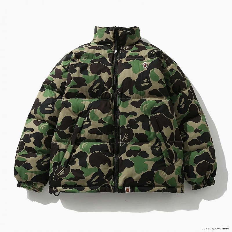 Bape camouflage-style down jacket