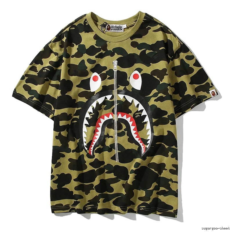 Bape Shark Camouflage Short-sleeve Shirt