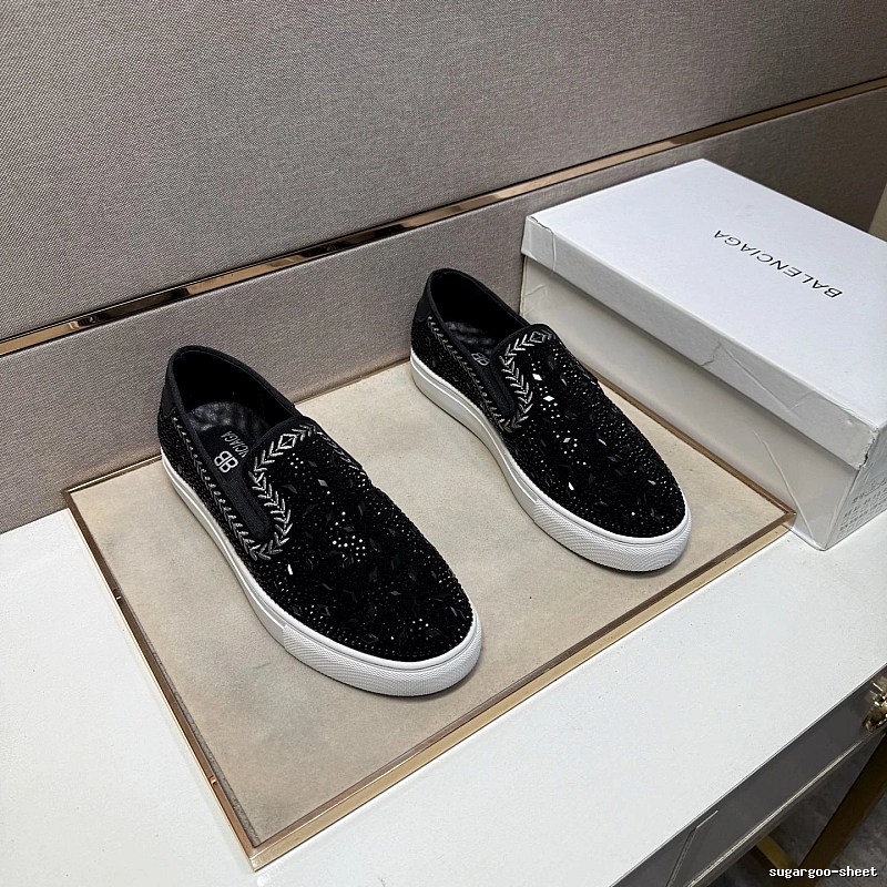 Black Glitter Slip-on Slip-on Sneaker for Daily Rotation