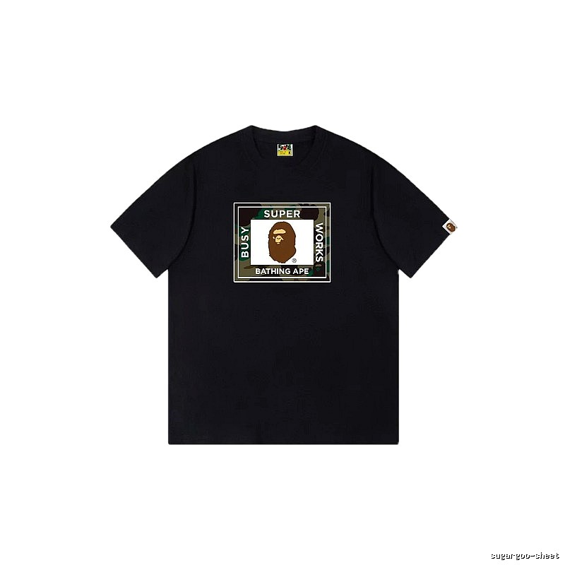 Black T-shirt with Bape ape head print
