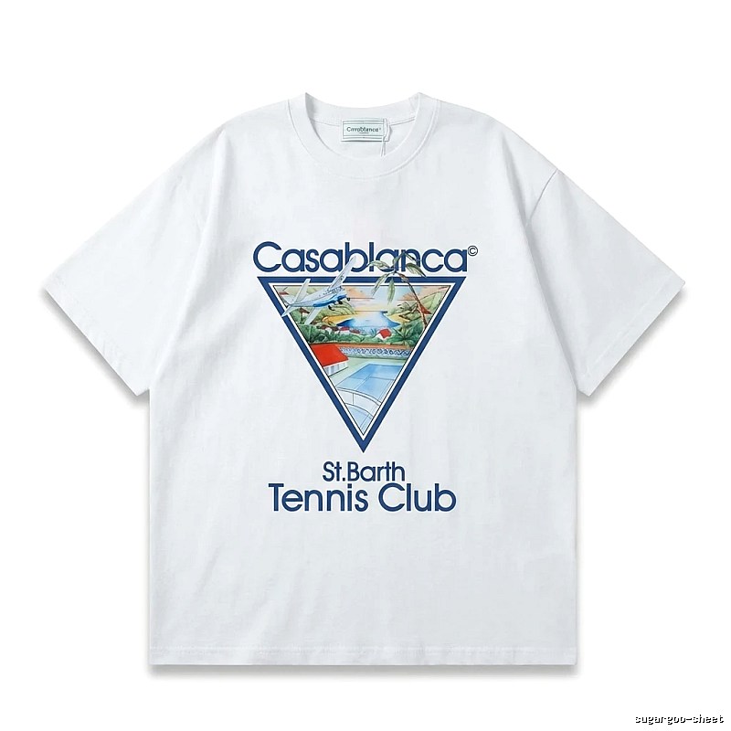 Casablanca Printed Casual White T-shirt