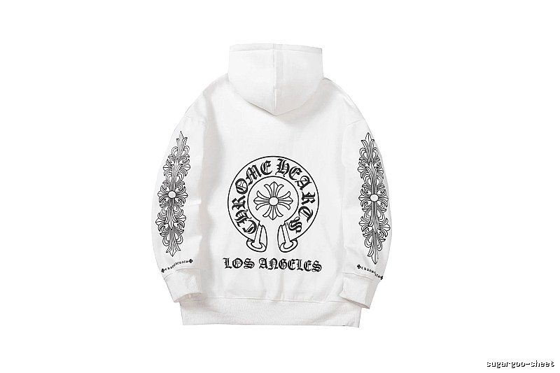 Chrome Hearts 2088-26 White Cross Graphic Hoodie Weekend Wear