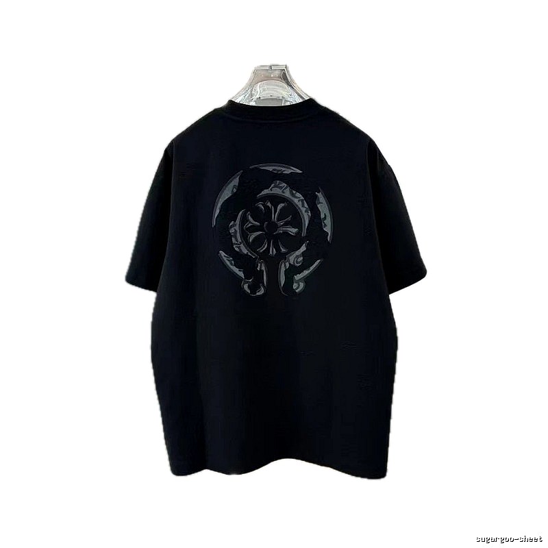 Chrome Hearts Circular Relief Street Style Black Short-sleeve T-shirt