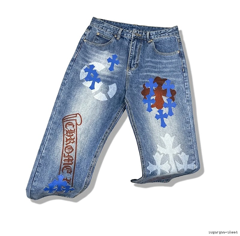 Chrome Hearts graffiti-style jeans