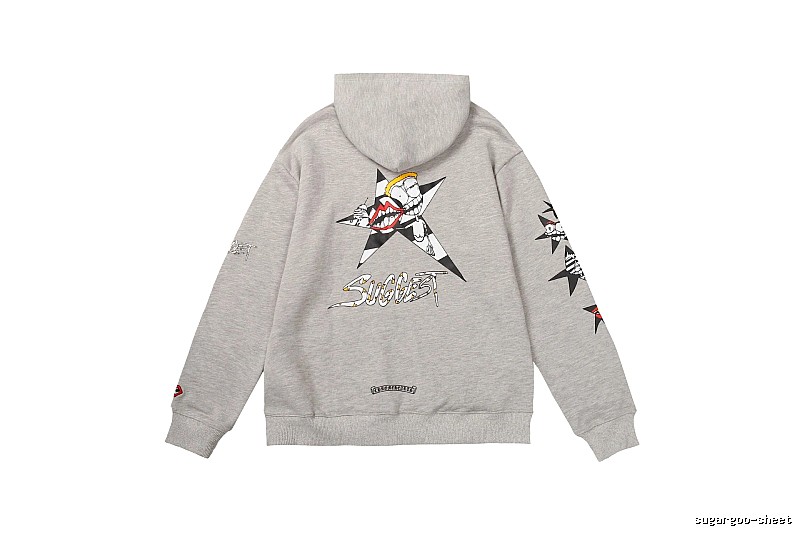 Chrome Hearts Patterned Cross graphic hoodie Black Blue Cross with Signature Styling