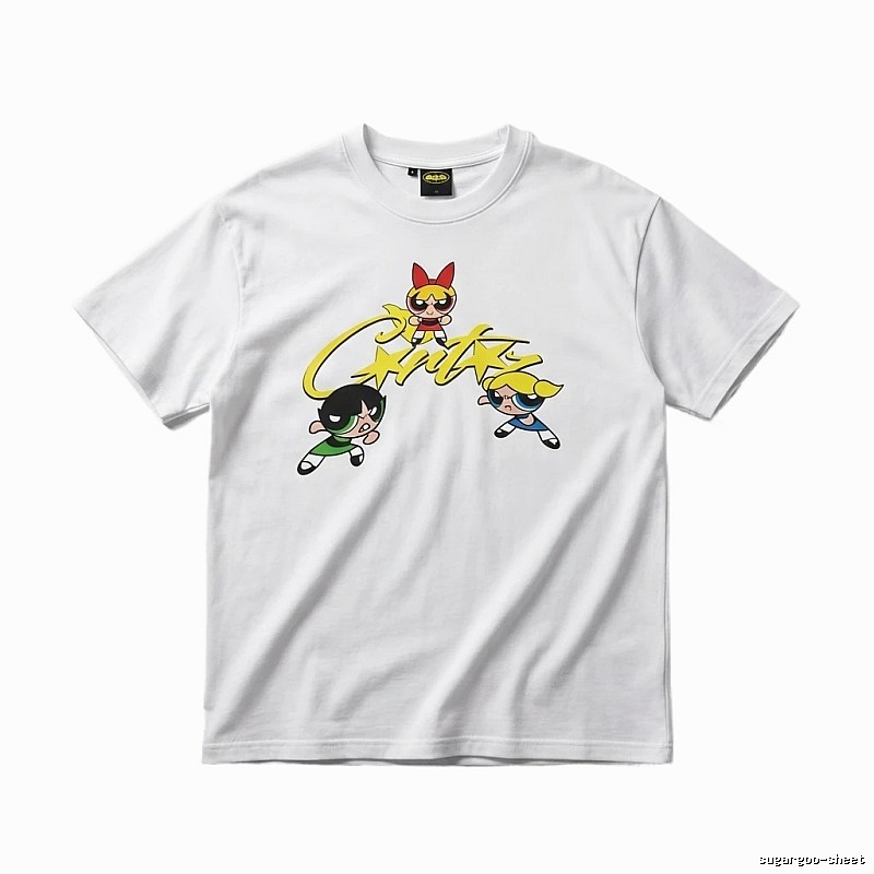 Corteiz Powerpuff Girls Cartoon White T-shirt