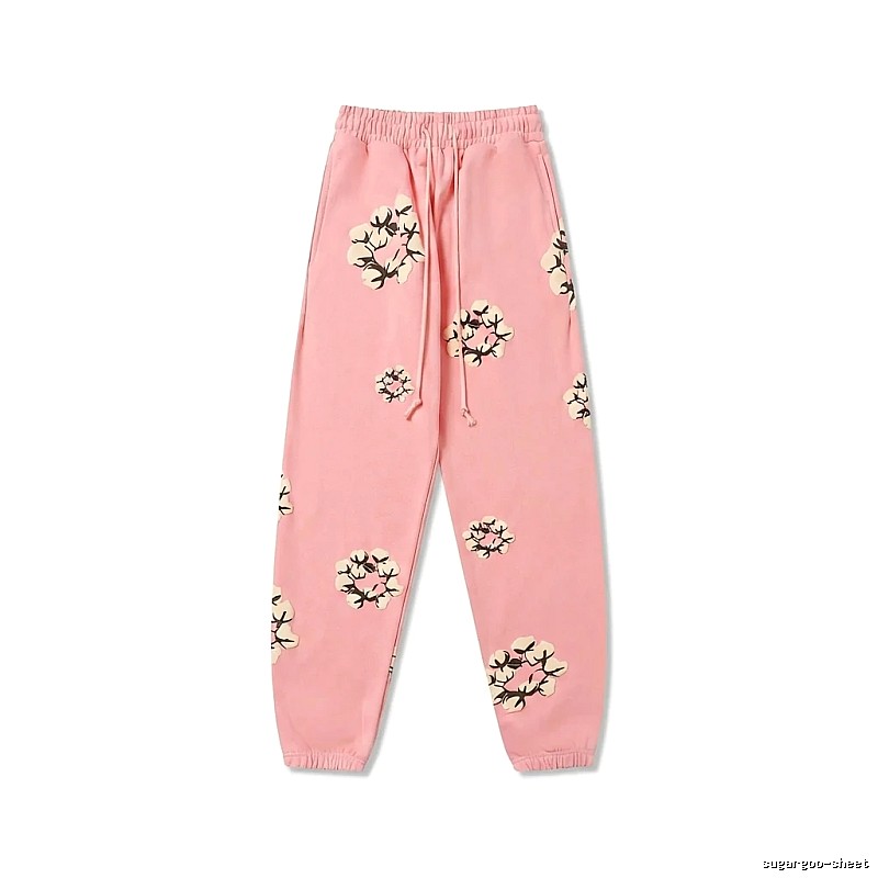 DENIM TEARS Floral Pink Sweatpants
