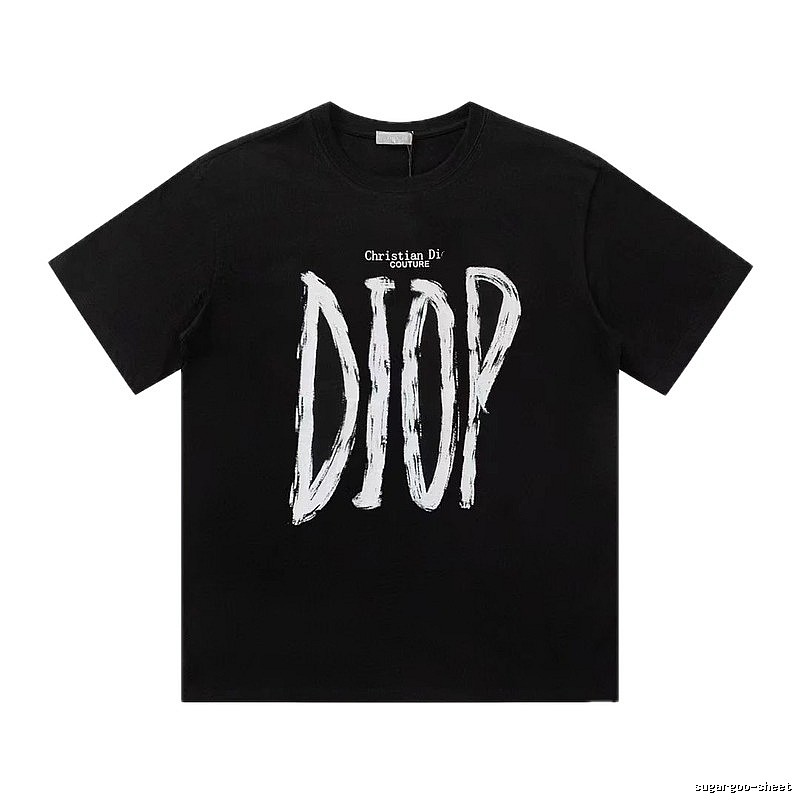 Dior Couture Graffiti Style Black T-Shirt