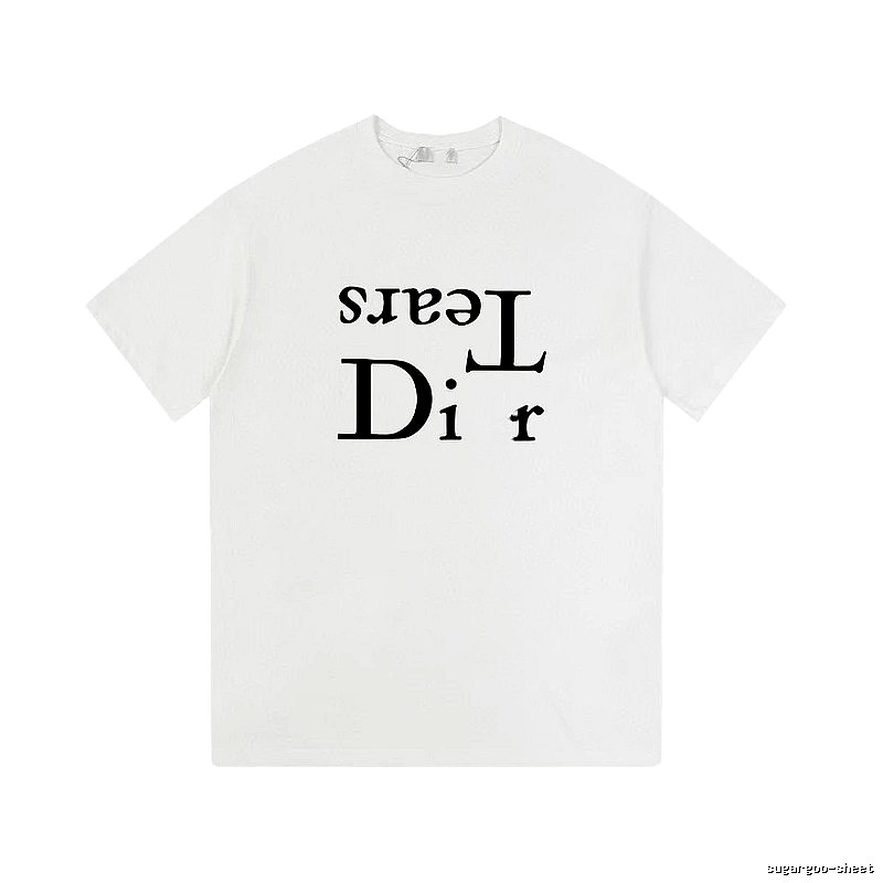 Dior x Tears Co-branded Trendy Style White Short-sleeve T-Shirt