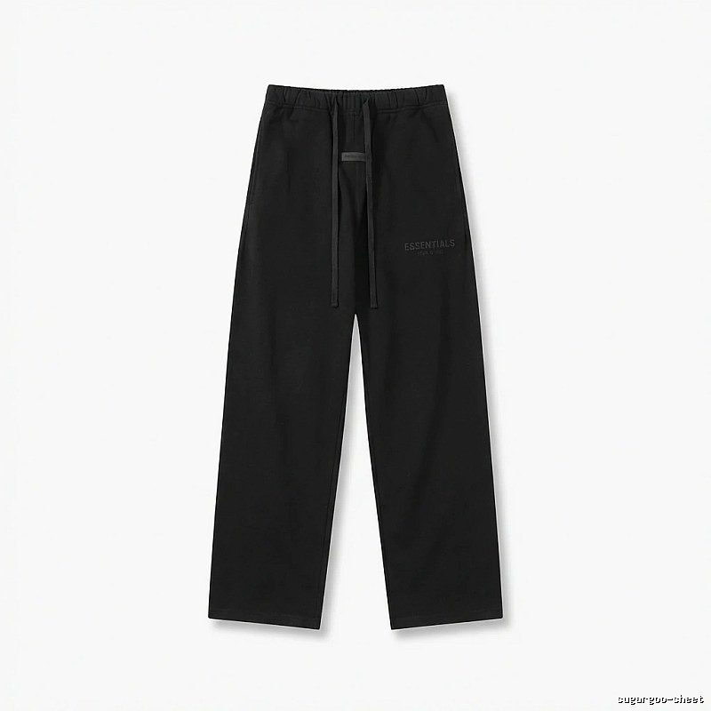ESSENTIALS minimalist style black long trousers