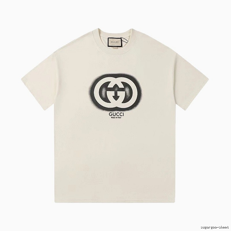 Gucci Double G Print Vintage Style Off-white T-shirt