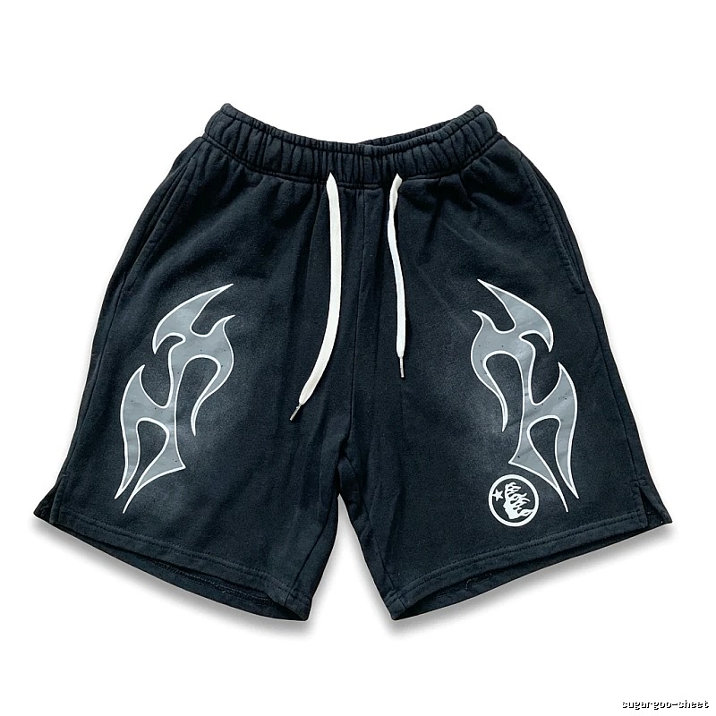 Hellstar Flame Dark Style Shorts