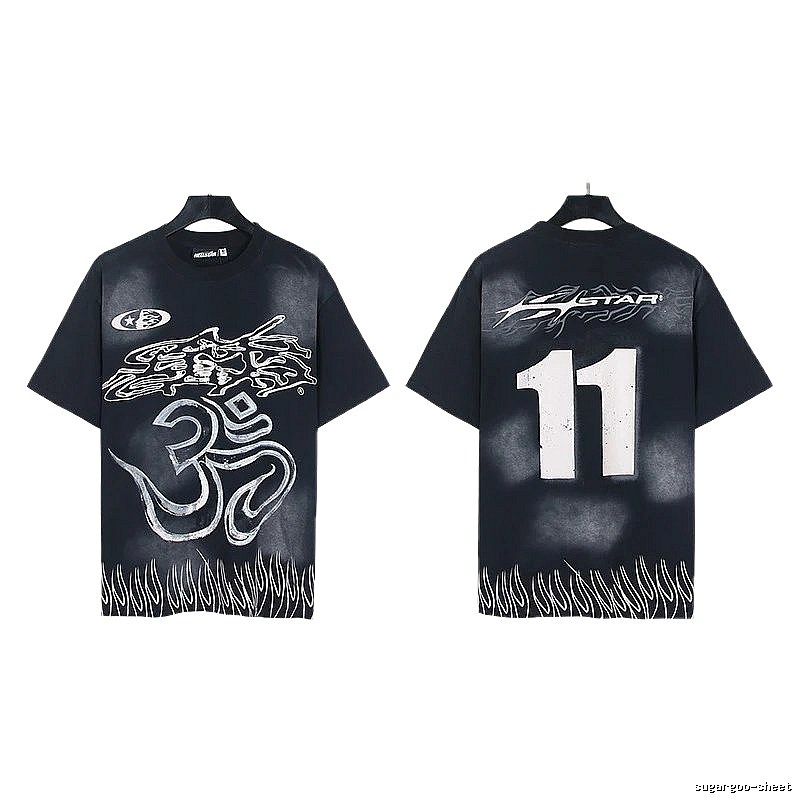 Hellstar No.11 Printed Street Style Black T-Shirt