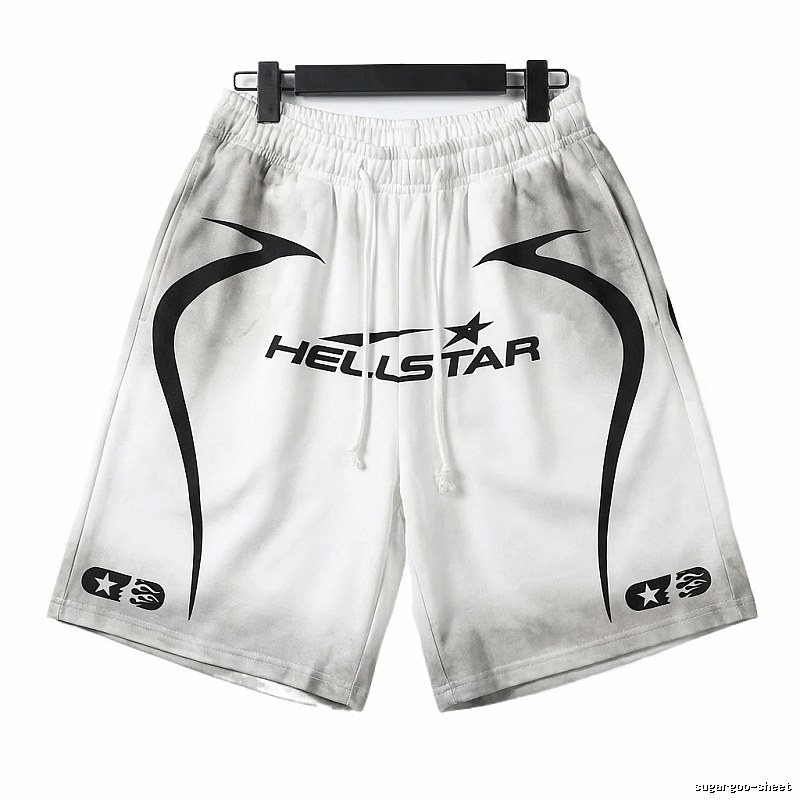 Hellstar Trendy Style White Shorts