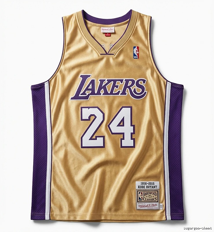 Kobe Lakers retro gold and purple jersey