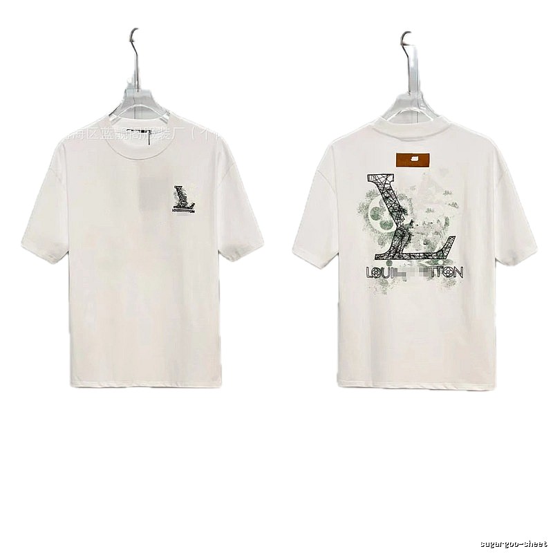Louis Vuitton Large Print Trendy Style White T-Shirt