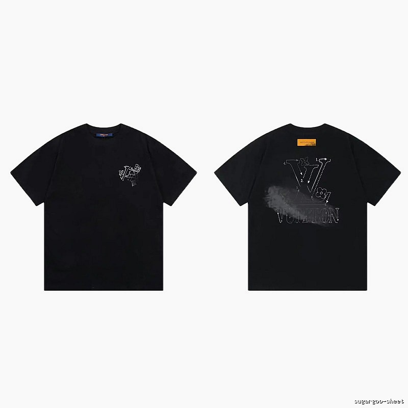 Louis Vuitton LV Printed Street Style Black T-Shirt