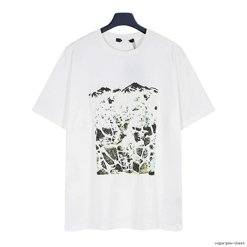 Louis Vuitton Monogram Landscape Casual Style White T-Shirt