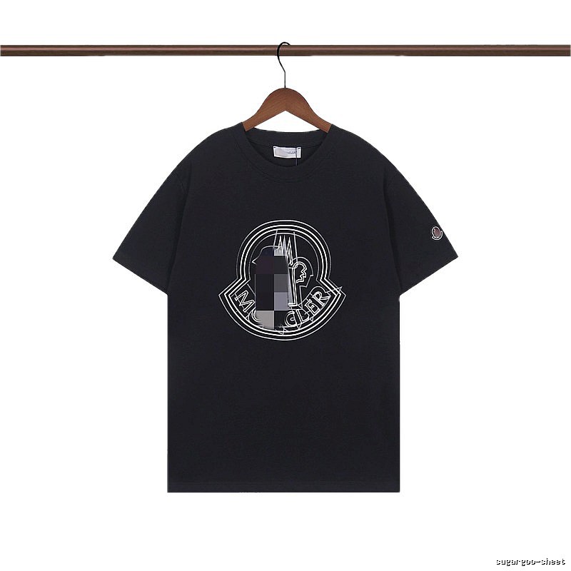 Moncler Classic Logo Casual Black Short-sleeve T-shirt