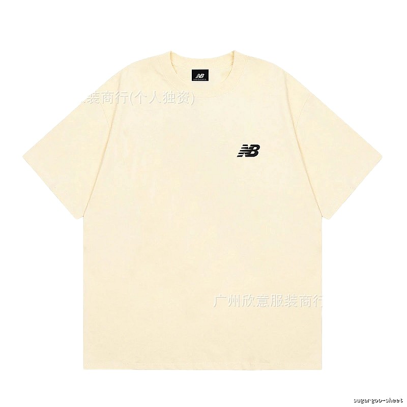 New Balance Casual Minimalist Beige Short-sleeve T-shirt