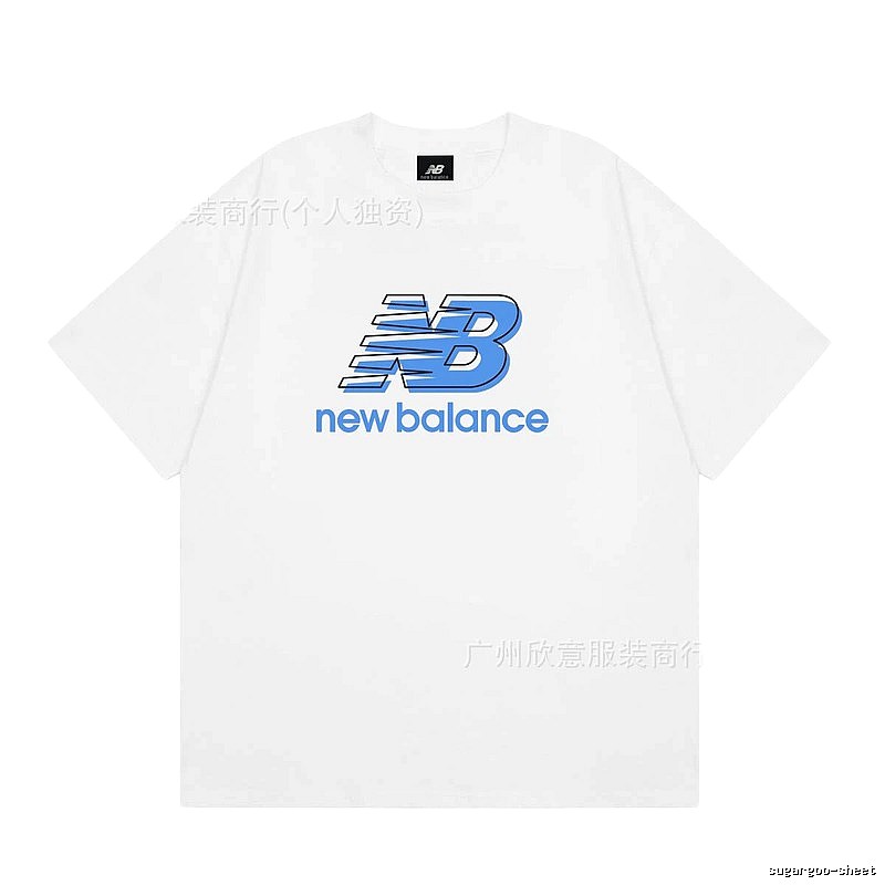 New Balance Casual Printed White Short-sleeve T-shirt