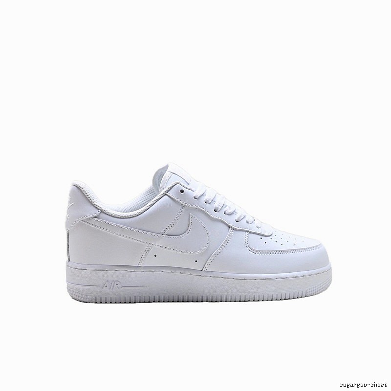 Nike Air Force 1 white sneakers.