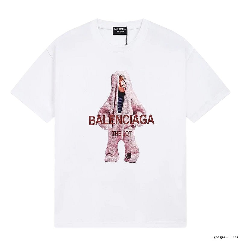 Parisian-style printed white T-shirt