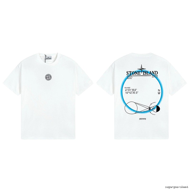 Stone Island Solar Eclipse Street Style White T-Shirt
