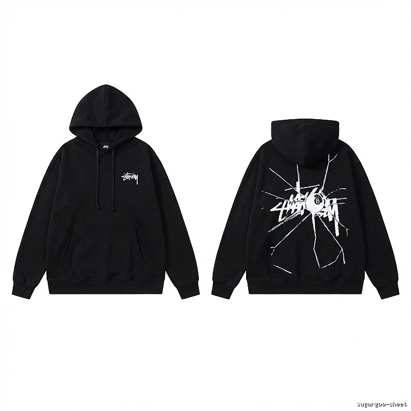 Stussy dark style black hoodie