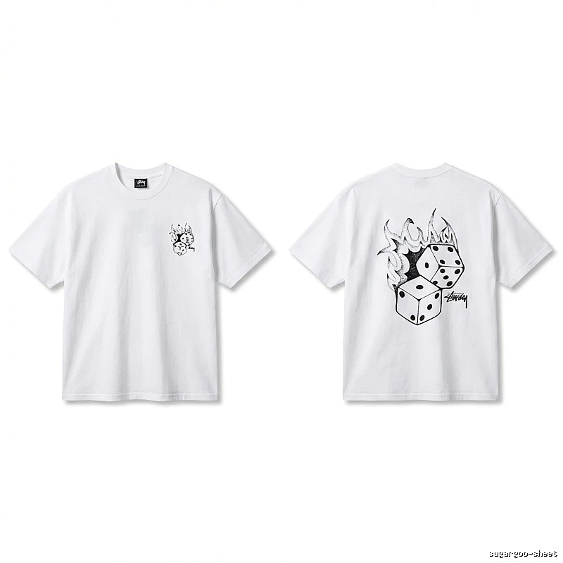 Stussy Dice Print Style White T-shirt