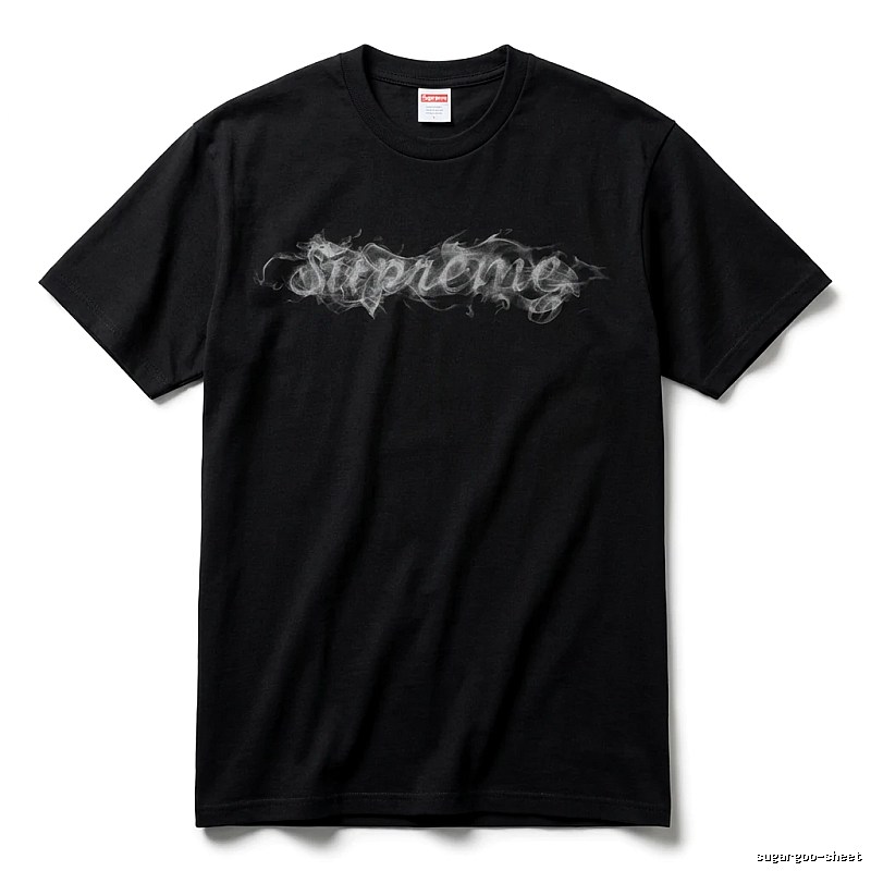 Supreme Smoke Style Black T-shirt