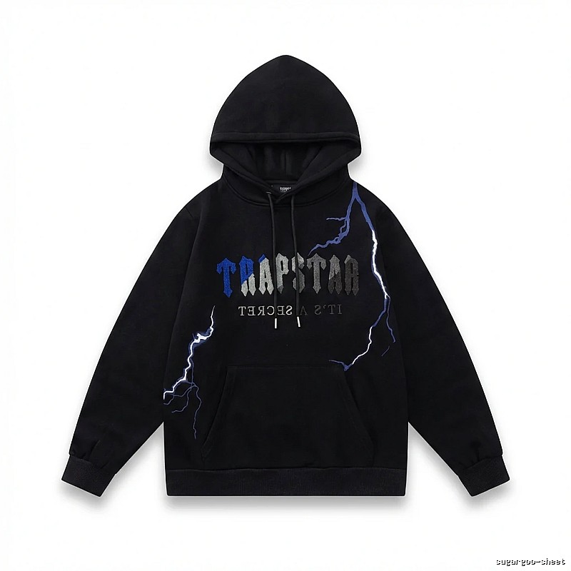 Trapstar Lightning Wind Black Hoodie